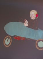 Raumschiff. Aquarell auf Leinen. Tempera. 140x120cm.. 2020