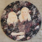 Zusammen. Aquarell auf Stoff. Tempera. 100cm. 2021