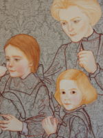 Zusammen. Aquarell auf Stoff. Tempera. 100cm. 2021 – Bild 2