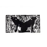 Wolfspaar, Holzschnitt auf Papier, 13 × 20 cm