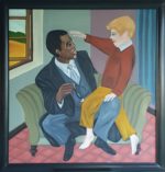 Kinder kennen keinen Rassismus, Öl, 130 x 135 cm, 2021