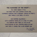 Humming of the Night - Gedicht von Jan-Christian Petersen (Detail)