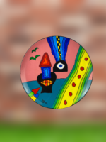 Bemalter Wandteller (Porzellan) – Bild 2