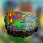 Bemalte Holzscheibe – Bild 2